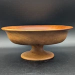 Vtg Mid-century Myrtlewood 10" Pedestal Bowl Tray Centerpiece Oregon, Usa. Fixed Price $16.99.