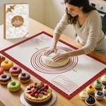 Silicone Baking Pastry Mat Non-stick Dough Rolling Sheet W/ Measurement. Fixed Price $35.04.
