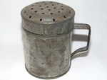 Antique Primitive Kitchen Pierced Tin Powdered Sugar Shaker, Tool. Fixed Price $19.95.