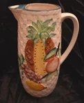 Basket Weave Fruit Pitcher With Ice Lip Supreme Quality Tmj Japan 5/8 In. Tall. Fixed Price $19.99.