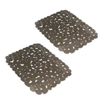 Yiter Sink Mat, 2PCS Adjustable Pvc Pebble Protector For Stainless Steel.... Fixed Price $23.72.