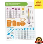Kitchen Conversion Chart Magnet Imperial-metric-standard Cooking & Baking 4 Food. Fixed Price $12.99.