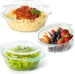 Moss & Stone 6-PIECE Glass Casserole Dish Set Oven Safe Lids. Fixed Price $50.83.
