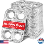Stock Your Home (40-COUNT Disposable Muffin Tins 6-CUP, Standard Size Foil. Fixed Price $43.35.