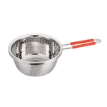 Contiup Stainless Steel Perforated Metal Colander Red Single Handle 7.9". Fixed Price $28.88.