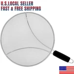 Oil Grease Splatter Screen For Frying Pan 11.3" Splash Guard Prevent Protect. Fixed Price $11.99.