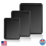E-far Cookie Baking Set Of 3, Nonstick Metal Pans Jellyroll Trays. Fixed Price $39.49.