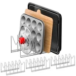 Durmmur 3 Pack Pot Lid Organizer For Cabinet, Stainless Steel Silver. Fixed Price $27.66.