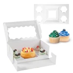 Jcd 16 Pcs Bento And Cupcake Box Combo With Clear Window 5 Holes Fit. Fixed Price $41.09.
