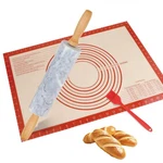 3PCS Marble Rolling Pin Sets 15INCH Pastry Dough Roller Wooden Handle Silicone. Fixed Price $51.85.