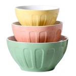 Lareina Ceramic Mixing Bowls For Kitchen, Large, Yellow/pink/green. Fixed Price $63.29.