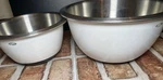 Oxo Good Grips Stainless Steel Nesting Mixing Bowls White Black 1.5 Qt & 3. Fixed Price $25.50.