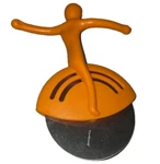 Antevanilla Orange Acrobat Pizza Cutter Art: A218 Unicyclist Circus Rare Htf. Fixed Price $9.99.
