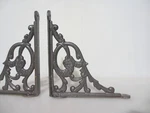 Vintage Iron Cistern Shelf Brackets Holders Shelve Shelving Koi Fish 10"D. Fixed Price $53.73.