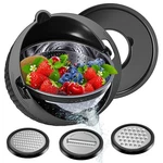 Uttkoj 4-IN-1 Colander & Mixing Bowl Set Kitchen Strainer For Pasta, Rice, Veg. Fixed Price $41.39.