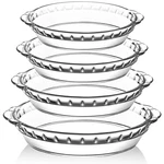 Mcirco 4 Packs Glass Pie Plates Deep Pans Set 7/8/9/10 Baking. Fixed Price $34.35.
