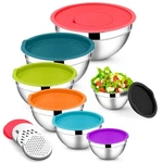 E-far Mixing Bowls With Lids Set, 7-PIECE Stainless Steel 3 Gr. Fixed Price $48.22.