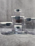 Progressive Prepworks Prokeeper 5 Piece Kitchen Clear Airtight Food Canisters. Fixed Price $49.99.