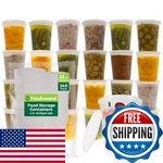 Freshware Food Storage Containers 240 Set 32 Oz Plastic Deli With Lid. Fixed Price $95.61.