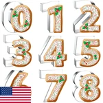 Xzhloym 9 Pcs 4" Number Cookie Cutter Set Stainless Steel Extra Large Bakeware. Fixed Price $28.48.