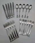 Wmf Cromargan Stainless Flatware 18/8 Korea 21 Pc Knives Spoons Forks. Fixed Price $140.00.