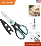 Multi-function Kitchen Shears 8-INCH Stainless Steel With Built-in Nut Cracker. Fixed Price $10.99.