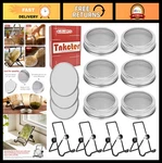 Pack Mason Jar Sprout Lids Kit - 316 Stainless Steel, 9 Mesh Filters, 4 Stands. Fixed Price $35.99.