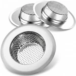 3 Pack Kitchen Sink Strainer Stainless Steel Drain Filter With Large 4.5 Wide. Fixed Price $16.29.