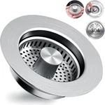 1 Kitchen Sink Drain Strainer 304 Stainless Steel Pop Up Anti-clogging. Fixed Price $27.99.