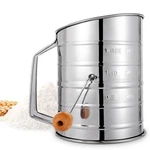 Flour Sifter, 3 Cup For Baking Fine Mesh Rotary Hand Crank With .... Fixed Price $17.82.