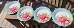 Four (4) Pioneer Woman Sweet Romance Blossom 10.75" Stoneware Dinner Plates. Fixed Price $47.24.