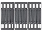 3 Pack Adjustable Cast Iron Cooking Grates 8" Wide 14" To 20" Universal Grill. Fixed Price $64.00.