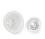 Signature Hardware 3 1/2 In. Brass Basket Strainer With Lift Stopper White. Fixed Price $41.31.