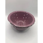 Chantal Ceramic Berry Colander Scalloped Rim Plum Purple Stoneware Strainer 6IN. Fixed Price $15.00.