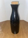 Black Le Creuset Stoneware Carafe Shiny With Cork. Fixed Price $68.37.
