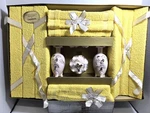 Vtg Cannon Hostess 5PCTOWEL Set -1 BATH,2 Wash, Stoppered Vases,covered Bowl. Fixed Price $34.00.