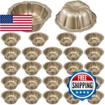 Ctosree 24 Pcs Inches Fluted Mini Cake Pan Nonstick Carbon Ste. Fixed Price $59.20.