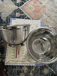 2X New Brookstone 8QT. German Colander Stainless Steel Resistant. Fixed Price $59.99.