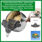 Heat-resistant Clip-on Strainer Essential Kitchen Gadget For Fast Draining. Fixed Price $33.99.