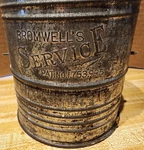 Bromwell's Service Pat No 1.753.995 Vintage Tin Flour Scoop & Sifter Wood Handle. Fixed Price $12.99.