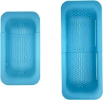 Colander Extendable Over The Sink,wash Vegetables Fruits Strainer Basket - Blue. Fixed Price $17.99.