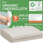 Organic Cheese Cloths, Gots Grade 100 - Yard, Natural Ivory. Fixed Price $10.52.