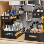 2-PACK Under Sink Organizer And STORAGE,2-TIER Shape Pull Out Cabinet Organ.... Fixed Price $54.37.