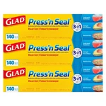 Glad Press'n Seal Plastic Food Wrap Rolls, 140 Sq Ft, 3-PACK, Total 420. Fixed Price $32.99.