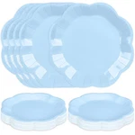 Light Blue Paper Plates 9 Inch 30 Pcs Scalloped Disposable Dessert. Fixed Price $8.99.