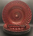 Impulse! Brand Moroccan Style Red Set Of Glass Bowls 8.5". Fixed Price $75.00.