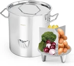 20QT Stainless Steel Steamer Pot With Spout & Divider For Tamales, Seafood Cook. Fixed Price $49.99.