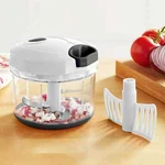 2 Pack Mainstays 4 Piece Pull Food Chopper Container Lid Paddle Blade Set New. Fixed Price $17.99.