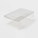 Produce Fridge Bin With Lid Clear Refrigerator Organizer, Kitchen Storage. Fixed Price $19.50.