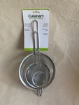 Cuisinart Set Of Mesh Strainers Stainless Steel Nesting Food Sifters CTG-00-3M. Fixed Price $13.95.